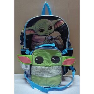 Disney Star Wars Mandalorian Backpack Baby‎ Yoda GROGU 2 Piece Set Lunchbox